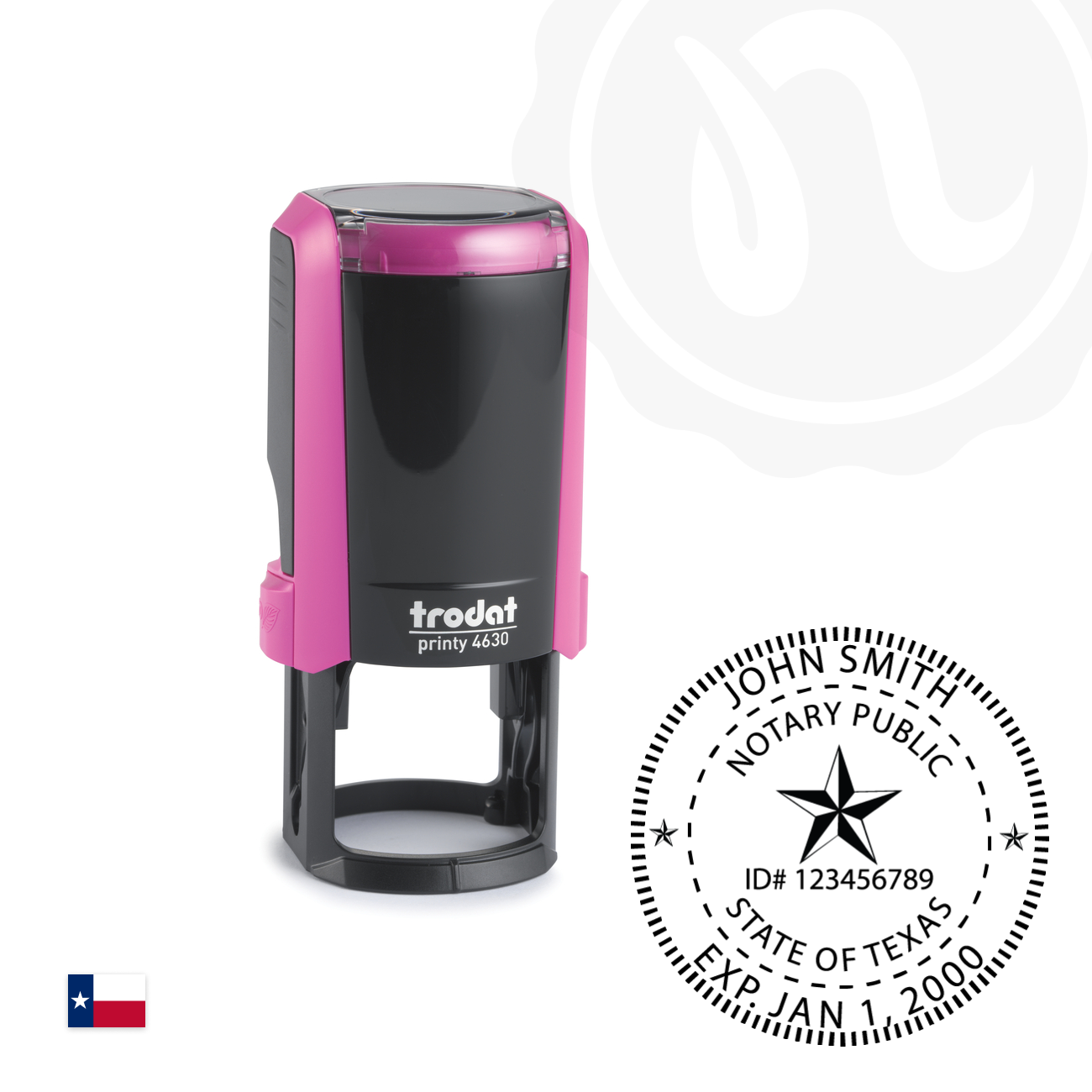 Texas Notary Circle Stamp (Small)