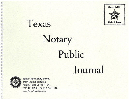 Soft Cover Texas Notary Journal